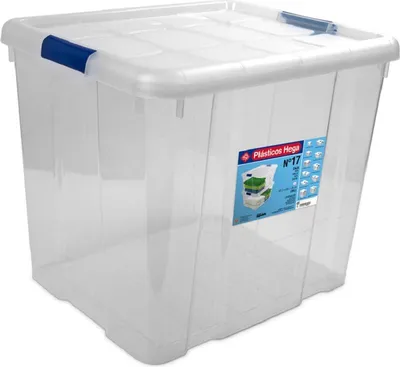Produktbild von Hega Hogar Aufbewahrungsbox - mit Deckel - 42 x 35 x 35 cm - 35L