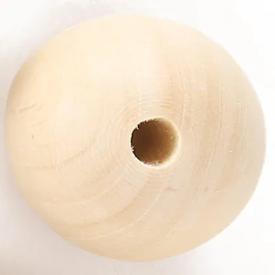 Holzkugeln 40 mm, 30 Stück, rund, gelocht, für DIY-Schmuck