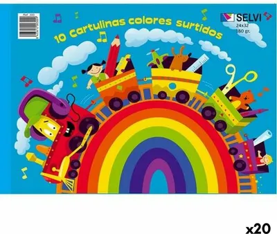 Immagine prodotto di Libretto Selvi con 10 scatole di cartone 24x32cm 180gr colori assortiti