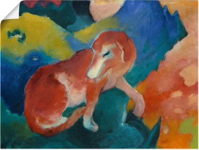 Produktbild von ARTland Poster Roter Hund. 1911 Größe: 80x60 cm