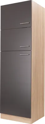 Produktbild von Umbauschrank Kühlschrank 60 cm Eiche Sägerau Grau Merle Respekta
