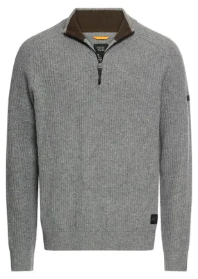 Produktbild von camel active Herren Strick-Troyer aus Reiner Wolle Steingrau, Menswear-L