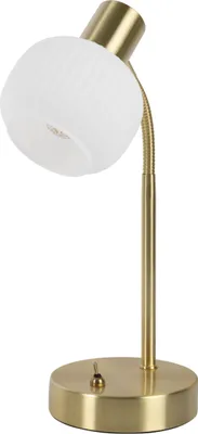 Obrázok produktu pre Näve Leuchten Stolná lampa „LEARTA“ V: 36,5 cm, matný mosadz Stolná lampa „LEARTA“ V: 36,5 cm, matný mosadz Stolné lampy – Stolná lampa „LEARTA“ V: 36,5 cm, matný mosadz, stolová lampa v retro štýle, z kovu a skla v matnej mosadzi, výška 36,5 cm, Ø 12 cm, pätica E14 – kolískový vypínač
