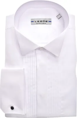 Produktbild von Smokinghemd Ledub weiß plissiert Modern Fit