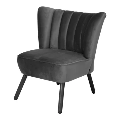 Produktbild von Max Winzer Sessel Alessandro - Samtvelours anthrazit - Maße: 70 x 66 x 80 cm