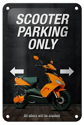 Produktbild von Blechschild Spruch 12x18cm Scooter parking only all others