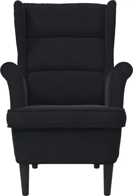 Image de vidaXL Fauteuil noir 92 x 71 x 91 cm velours