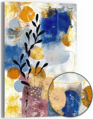 Produktbild von DEQORI Hybrid Leinwand Bild 60x90 cm 'Farbenfrohe Reflexion' Wandbild Glas flach modern