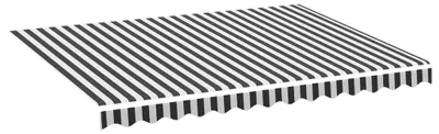 Obrázok produktu pre vidaXL Náhradný materiál na markízu, farba antracit a biela, rozmer 350x250 cm, materiál: polyester