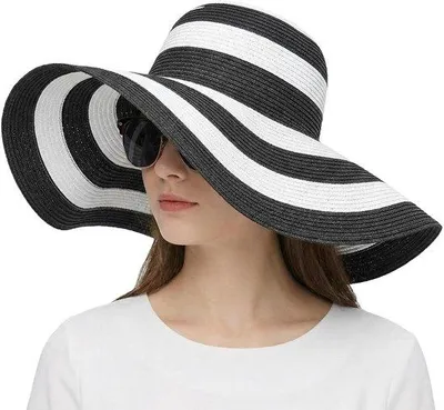 Productafbeelding van Zonnehoed met brede rand voor dames - Opvouwbaar ontwerp - Ademend materiaal - UPF 50+ bescherming - Geschikt voor hoofdomtrekken van 55-57 cm