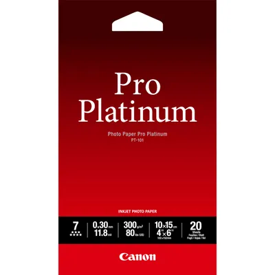 Image de Canon PT-101 Pro Platinum papier photo 10x15 cm - 20 feuilles