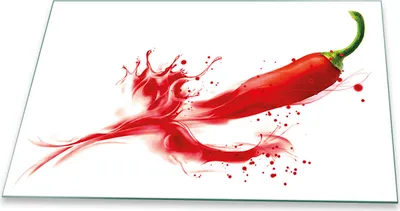 Produktbild von Herdabdeckplatte Glaskeramikkochfeld-Abdeckung Spritzschutz Glas Universal 80x52 Gemüse Rot