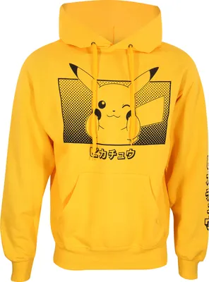Produktbild von Pokemon Mikina s kapucňou XXL žltá Uni Pikachu Katakana