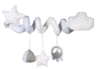 Produktbild von roba Activity Spirale 'Kleine Wolke blau', Stoffspirale zum Greifen für Kinderwagen, Laufgitter etc.