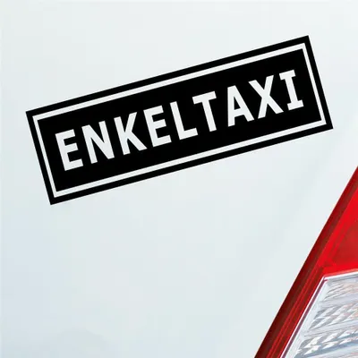 Produktbild von Auto Aufkleber Enkeltaxi Oma Opa Enkel Kind Tuning 15x5 cm Schwarz Matt Sticker Heckscheibenaufkleber
