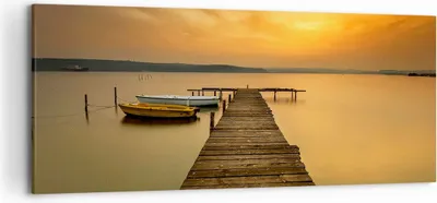 Produktbild von Bild auf Leinwand - Leinwandbild - See Brücke - 120x50cm - Wand Bild - Wanddeko - Wandbilder - Leinwanddruck - Bilder - Kunstdruck - Wanddekoration - Leinwand bilder - Wandkunst - AB120x50-3673