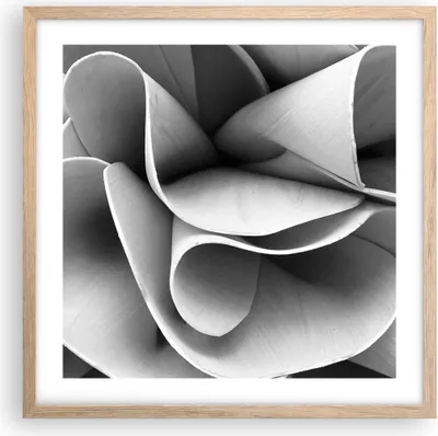 Produktbild von Gerahmtes Poster - Rahmen in heller Eiche - Material Ornament Stück - 50x50 cm - Wand Bild - Wanddeko - Wandbilder - Kunstposter - Wandposter - Bilderrahmen - Bilder - Kunstdruck - P2NAC50x50-4993