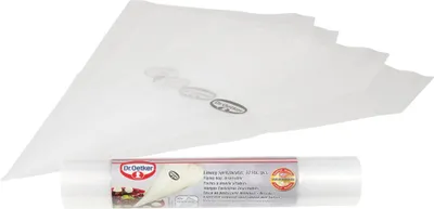 Produktbild von Dr. Oetker Einweg-Spritzbeutel Nachfüllpack, Spritztüten zum Verzieren, Backzubehör zum Dekorieren (Farbe: transparent/weiß)