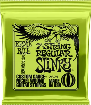 Image de Ernie Ball 2621 Power Slinky 7-String 10-56 - Cordes pour Guitare Electrique 7 cordes
