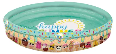 Produktbild von Happy People - Planschbecken - Happy Summer Pool (122x23cm) Babypool Kinder planschen Garten