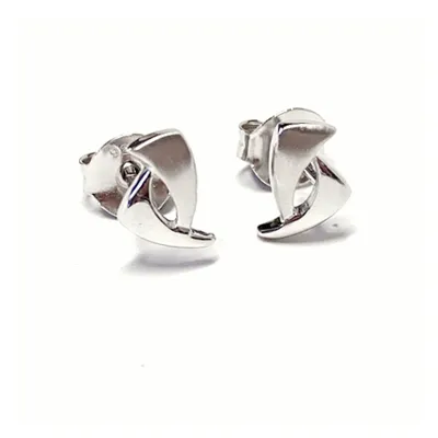 Produktbild von schlichte Ohrstecker in 925/- Sterling Silber matt / poliert