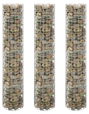Produktbild von Rundes Gabionen-Hochbeet, 3 Stück, verzinkter Stahl, 30 x 150 cm
