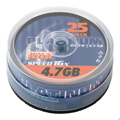 Produktbild von Platinum DVD-R 25er Spindel 16x Speed DVD-Rohlinge 100302