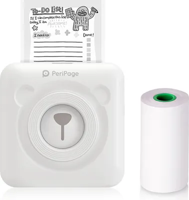 Zdjęcie produktu dla PeriPage Mini Pocket Wireless BT Thermal Printer Drukarka termiczna typu "wszystko w jednym" do zdjęć, etykiet, notatek, paragonów, zdjęć AR z kablem USB Obsługa systemu Android, iOS i smartfonów z systemem Windows