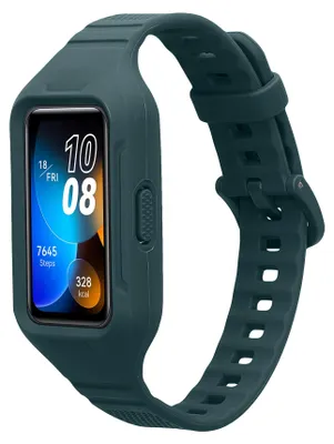 Produktbild von kwmobile Sportarmband kompatibel mit Huawei Band 9 / Band 8 7 6 Pro / Honor Band 7 6 - Armband TPU Silikon für Fitnesstracker - mit Schutz Bumper