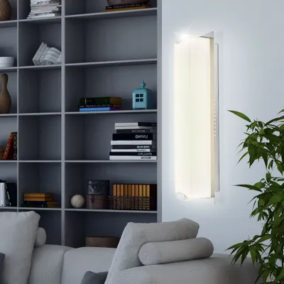Produktbild von LED Wandleuchte, Chrom, Glas, 43 cm