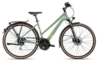 Produktbild von 2R Manufaktur TRX 24 Trapez Damen-Trekkingbike mit Straßenausstattung 28 Zoll Grün 48 cm