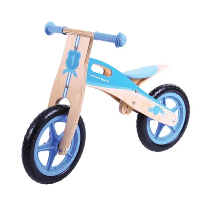 Produktbild von Bigjigs Toys Blaue hölzerne Babywippe