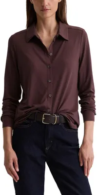 Produktbild von Marc OߴPolo Damen Jerseybluse mit Kentkragen Regular Fit