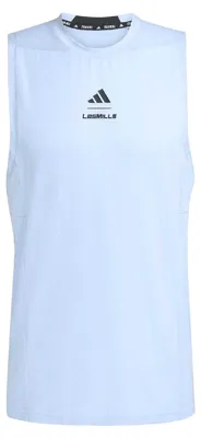 Productafbeelding van Adidas - Top zonder mouwen voor heren, met zijsplitten, model GT59960 (XS) (Helderblauw)