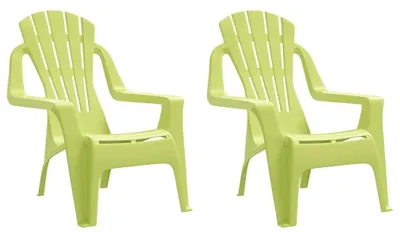 Immagine prodotto di Set di 2 sedie da giardino per bambini con braccioli, colore verde
