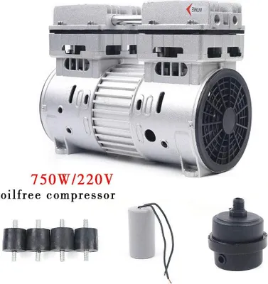 Image de Compresseur d'air comprimé Silent Compresseur silencieux 8 Bar sans huile Compresseur à piston Groupe compresseur 145L/min 69db