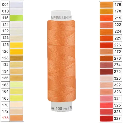 10 x 100m / 1 Spule Unipoly 120 TEX14x2 Polyester hellorange