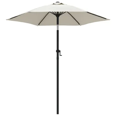 A standalone outdoor umbrella.