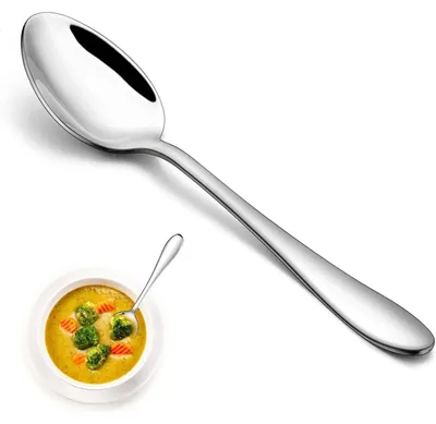 Produktbild von Esslöffel Set 12 Stück Edelstahl 19cm Hochglanzpoliert Spülmaschinenfest