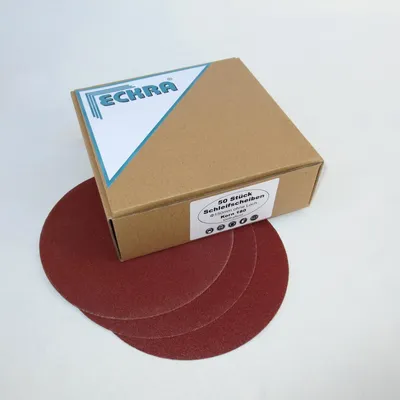 Produktbild von ECKRA Klett-Schleifscheiben Ø 125 mm für Exzenter, Schleifpapier ohne Loch K40 – 50er Pack