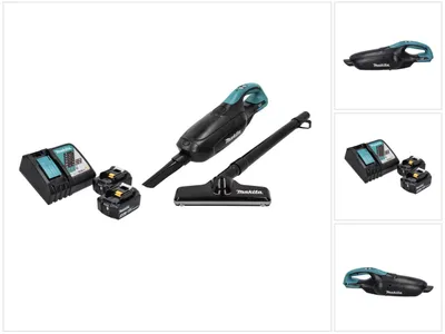 Image de Makita DCL 182 RF B Aspirateur sans fil 18 V - noir + 2x Batteries 3,0 Ah + Chargeur