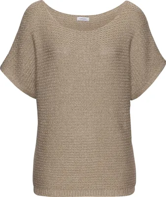 Produktbild von LASCANA Kurzarmpullover camelfarben-goldfarben Größe 32/34