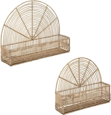 Produktbild von Atmosphera Créateur d'intérieur Wandregal Rattan beige 37 cm x 48 cm x 12 cm