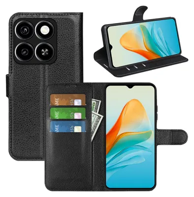 Immagine prodotto di Per ZTE Blade A55 Smart Mobile Phone Case Custodia nera Custodia in pelle artificiale Cover Book Case