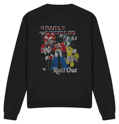Immagine prodotto di Felpa unisex "Roll Out" ispirata a Transformers, per uomo/donna, traspirante, peso medio, modello TV35616 (taglia S), colore nero