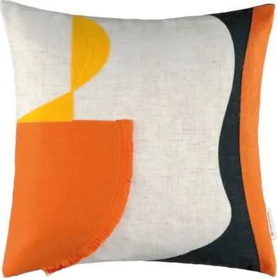 Produktbild von LOESCHEN Tom Tailor Zierkissenhülle ohne Füllung Summer Shapes Farbe orange Größe 45x45cm