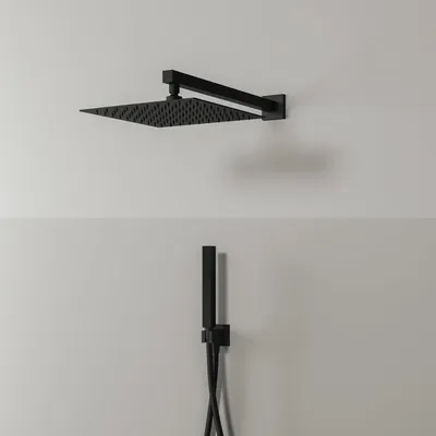 Productafbeelding van Kronenbach doucheset 4, met hoofddouche (25 x 25 cm) en een rechthoekige handdouche