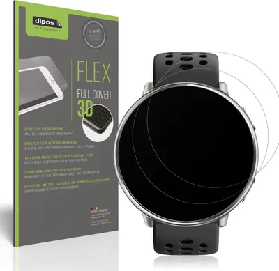 Produktbild von 2x Full Cover Schutzfolie matt für Amazfit Active 2 Panzerfolie Anti-Shock