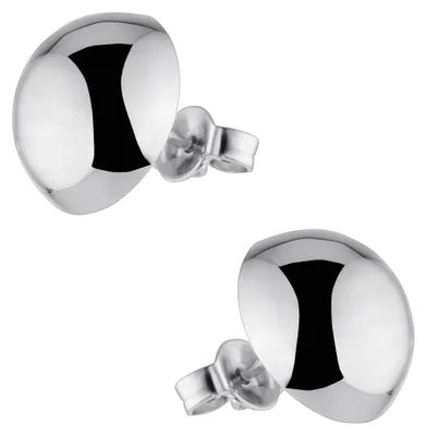 Produktbild von MATERIA by Matthias Wagner Damen Ohrstecker Kugel - 925 Silber Ohrringe rund rhodiniert 10mm mit Geschenk-Box SO-88-10mm