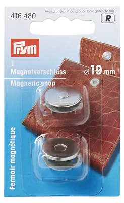 Magnetverschluss 19 mm Silber 1 Stück